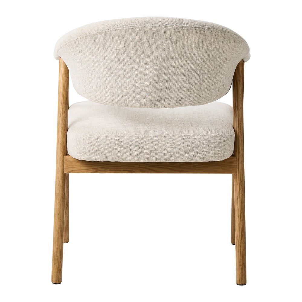 Kremowe fotele jadalniane zestaw z podłokietnikami 2 szt. z litego drewna dębowego Elk – Unique Furniture (zdjęcie 8)