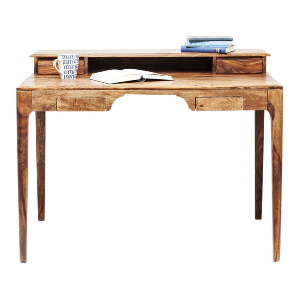 Brązowe biurko z egzotycznego drewna Kare Design Brooklyn