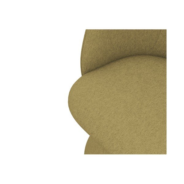 Musztardowy tapicerowany fotel jadalniany Maia – Makamii-image-4