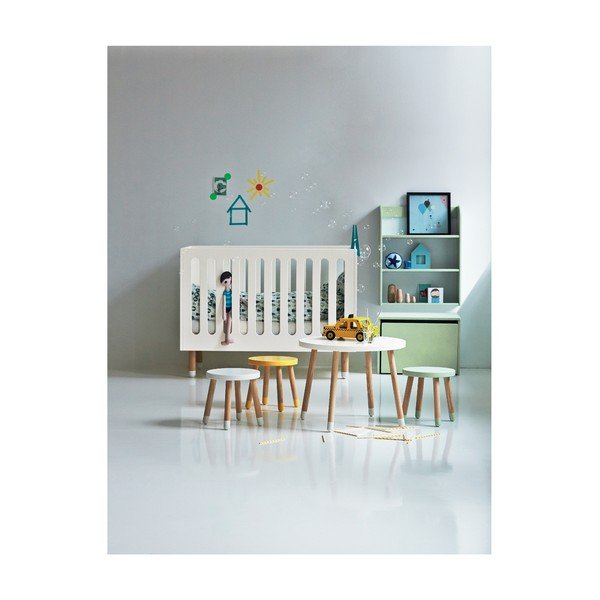 Białe łóżeczko dziecięce Flexa Dots, 60x120 cm-image-1