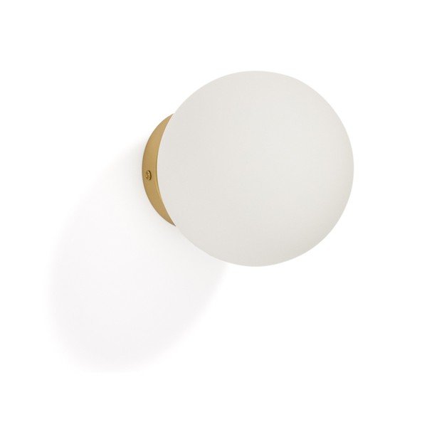 Kinkiet w biało-złotym kolorze ø 15 cm Brisia – Kave Home