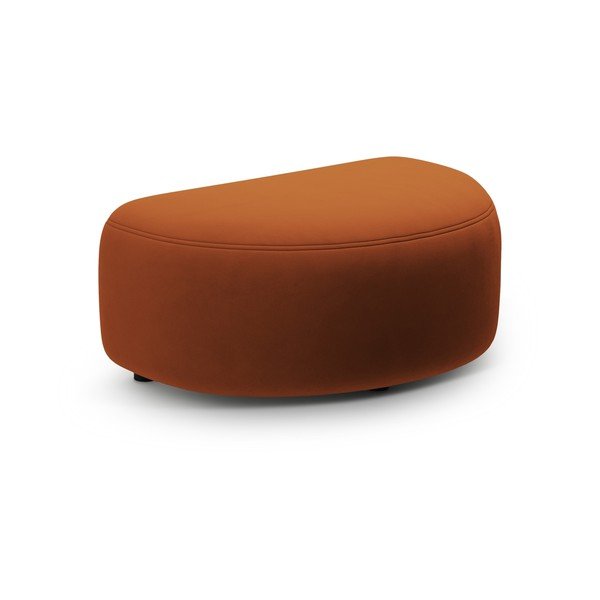 Aksamitny podnóżek w kolorze terakoty Kate – Micadoni 