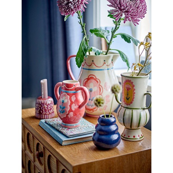 Beżowy kamionkowy ręcznie malowany wazon (wysokość 21 cm) Odina – Bloomingville-image-3