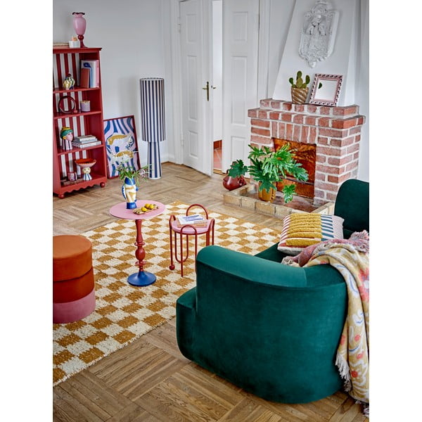 Żółty koc z bawełny z recyklingu 130x160 cm Reims – Bloomingville-image-4