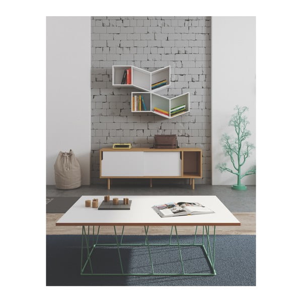 Biała komoda TemaHome Dann Oak-image-2