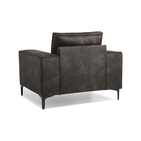 Antracytowy fotel z imitacji skóry Scandic Copenhagen Preston-image-3