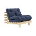Fotel rozkładany z ciemnoniebieskim obiciem Karup Design Roots Raw/Navy