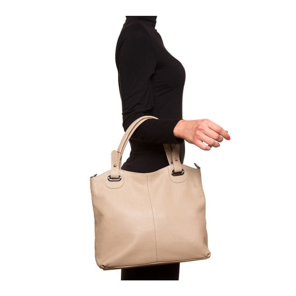 Szarobrązowa torebka skórzana Louisa Vannini Nena-image-4