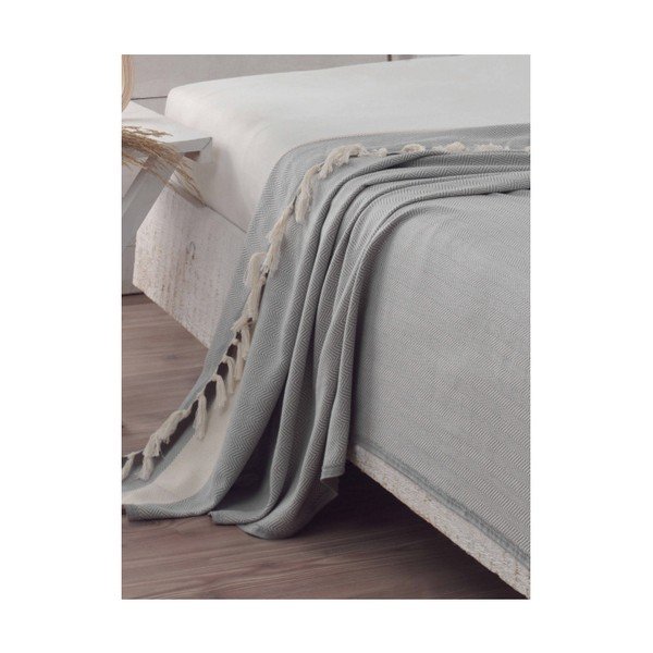 Bawełniana narzuta Baliksirti Grey, 200x240 cm-image-1