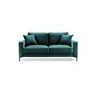 Aksamitna sofa w morskim kolorze Kooko Home Harmony, 158 cm