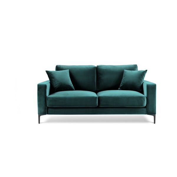Aksamitna sofa w morskim kolorze Kooko Home Harmony, 158 cm