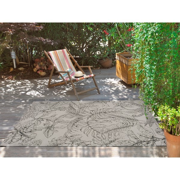 Kremowy dywan zewnętrzny Universal Tokio Leaf, 135x190 cm-image-1