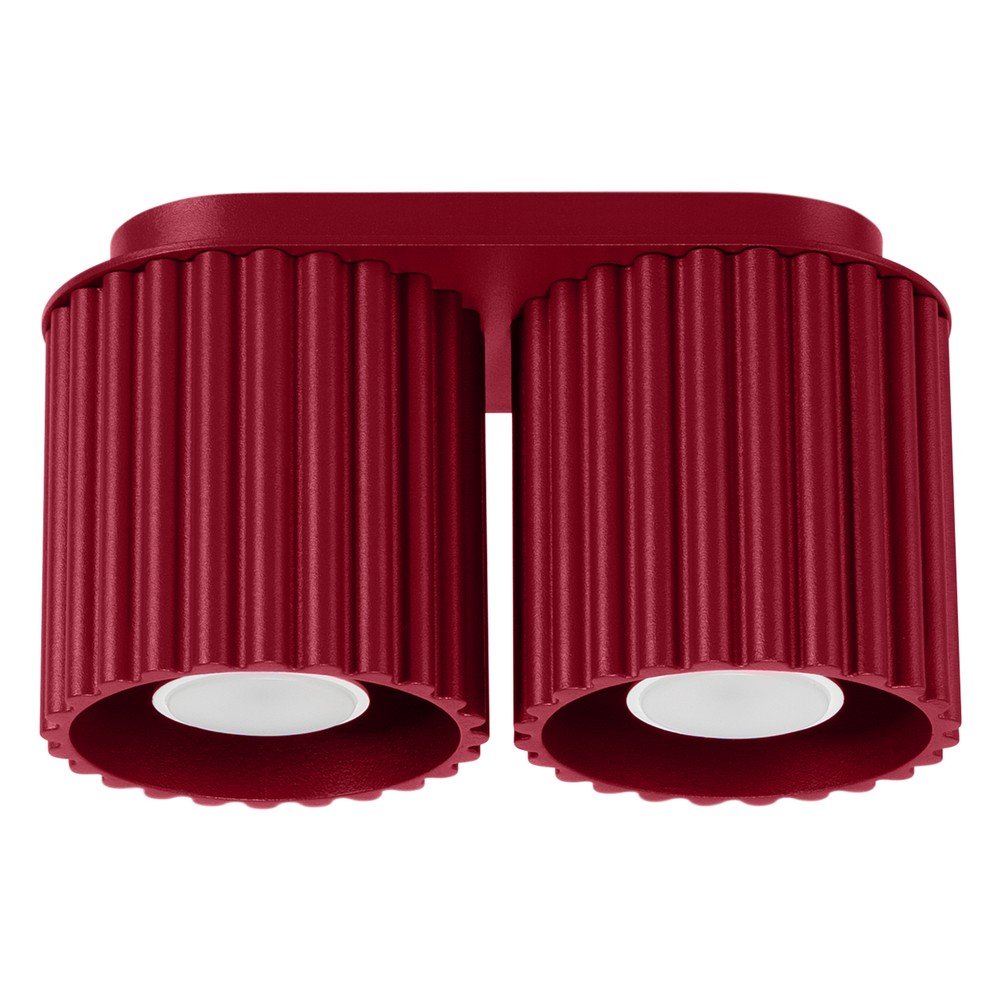 Bordowa metalowa lampa punktowa 10x21 cm Zora – Sollux