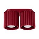 Bordowa metalowa lampa punktowa 10x21 cm Zora – Sollux