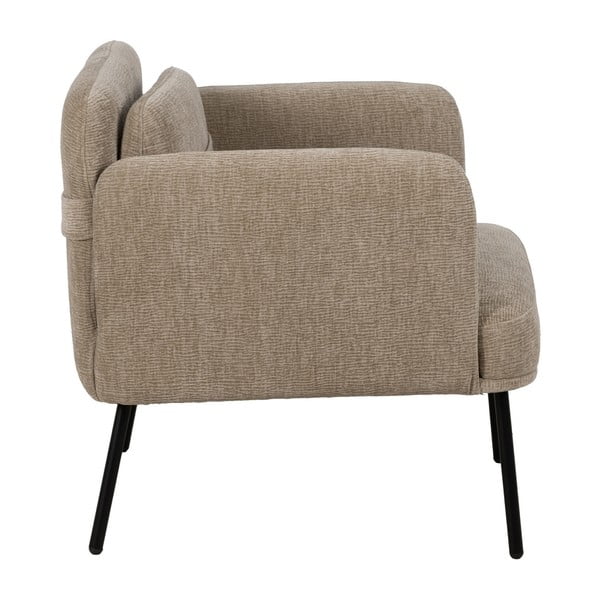 Beżowy fotel z tkaniny szenilowej Bind – Ixia-image-3