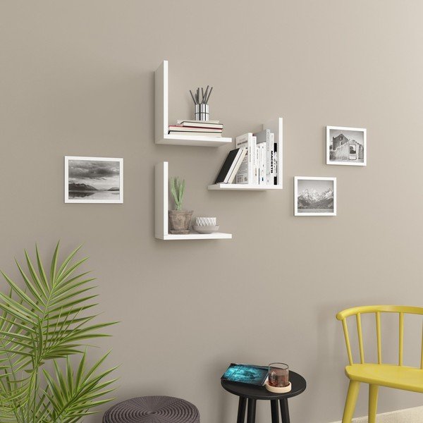 Białe półki zestaw 3 szt. Wesley – Kalune Design-image-3