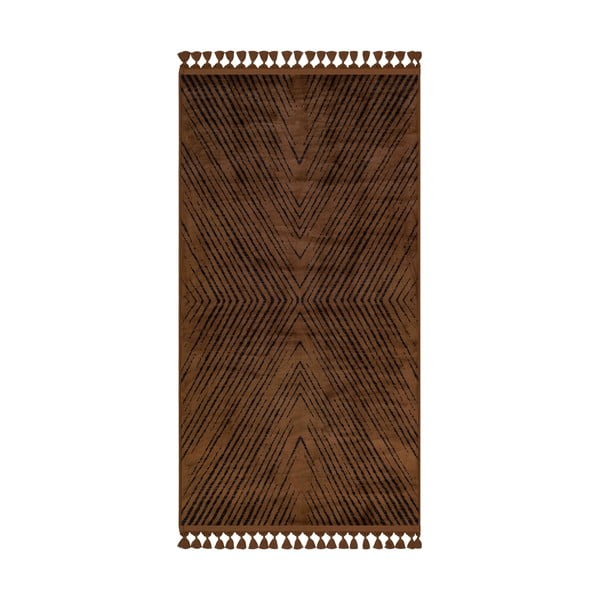 Brązowy dywan odpowiedni do prania 160x100 cm − Vitaus