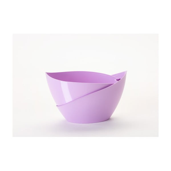 Fioletowa doniczka z systemem nawadniania Plastia Doppio-image-3