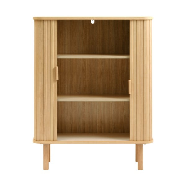 Szafka w dekorze dębu z drzwiami przesuwnymi 113x90 cm Cavo – Unique Furniture-image-4