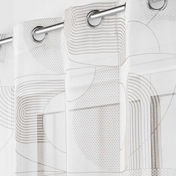 Biała firanka z woalu 140x280 cm Esquisse – douceur d'intérieur-image-1