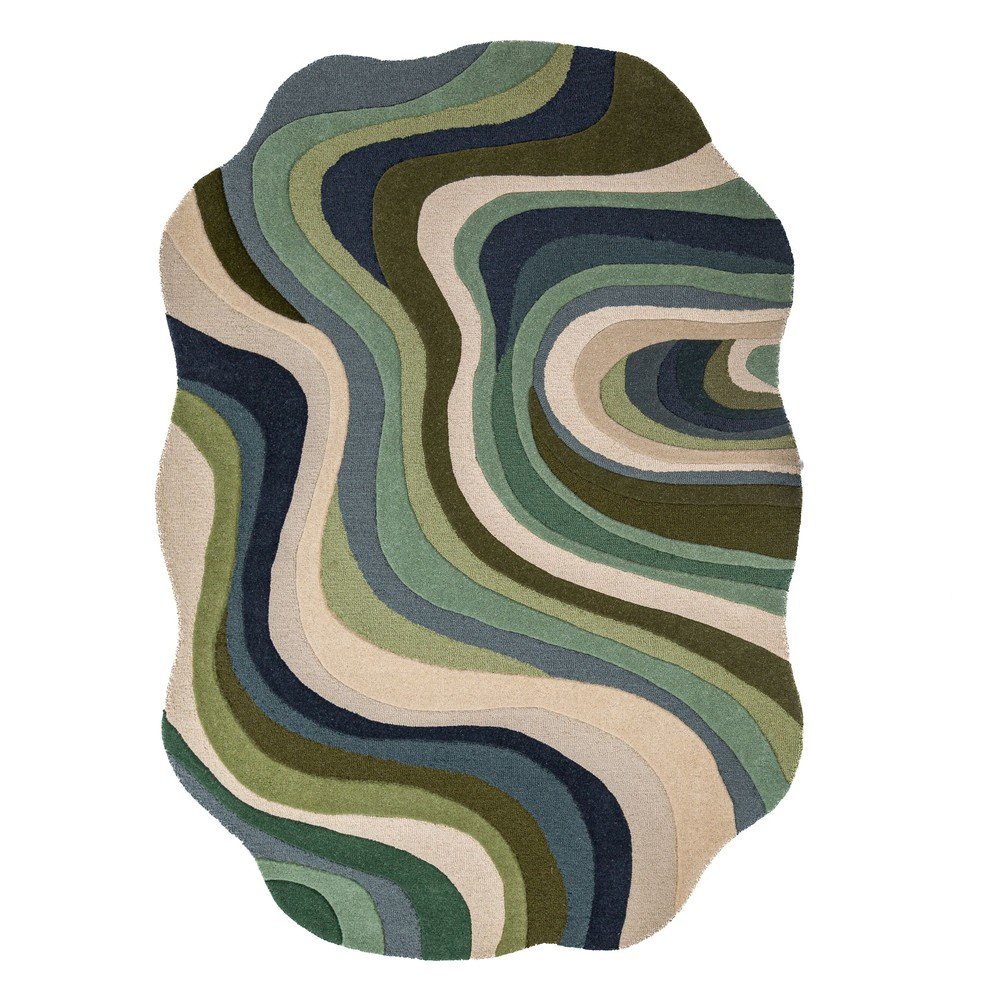Zielony wełniany dywan tkany ręcznie 200x290 cm Envy Wool – Flair Rugs