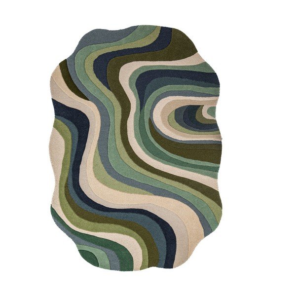 Zielony wełniany dywan tkany ręcznie 200x290 cm Envy Wool – Flair Rugs