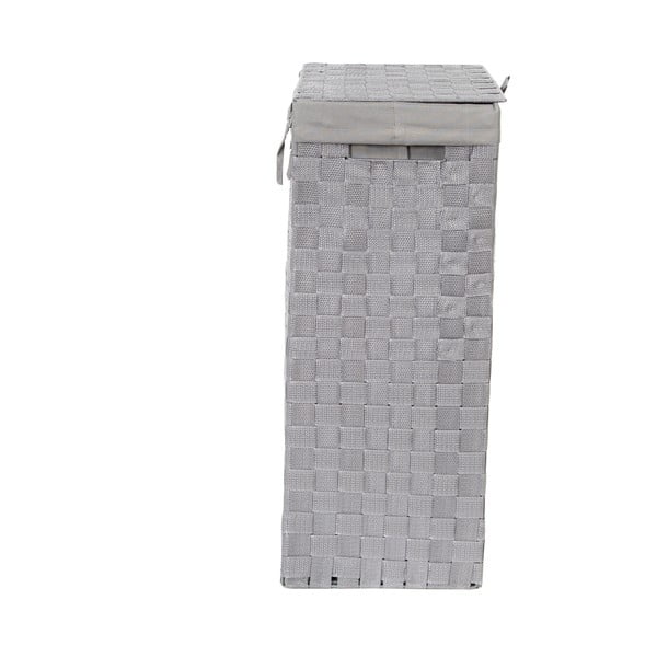 Szary kosz na pranie z pokrywką Compactor Laundry Basket Linen, wys. 60 cm-image-3
