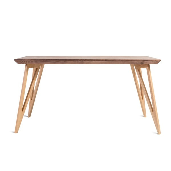 Stół z litego drewna jesionowego Charlie Pommier Triangle, 80x80 cm
