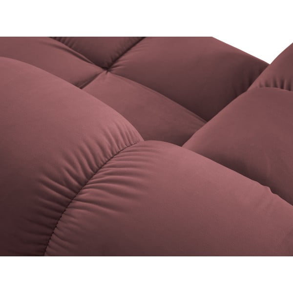 Różowa aksamitna sofa 191 cm Bellis – Micadoni Home-image-1