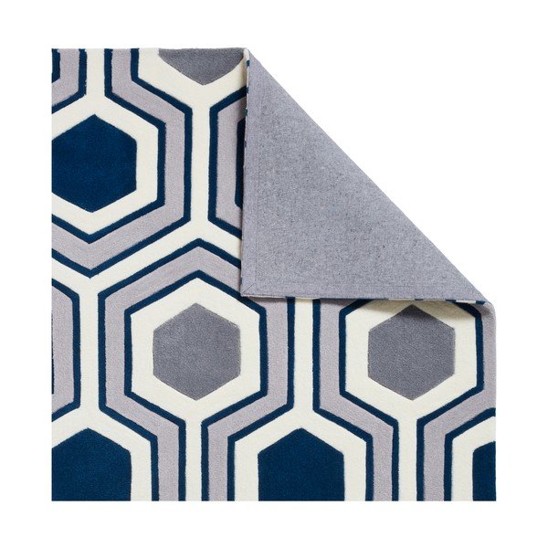 Niebieski dywan Think Rugs Hong Kong Hexagon, 120x170 cm-image-2