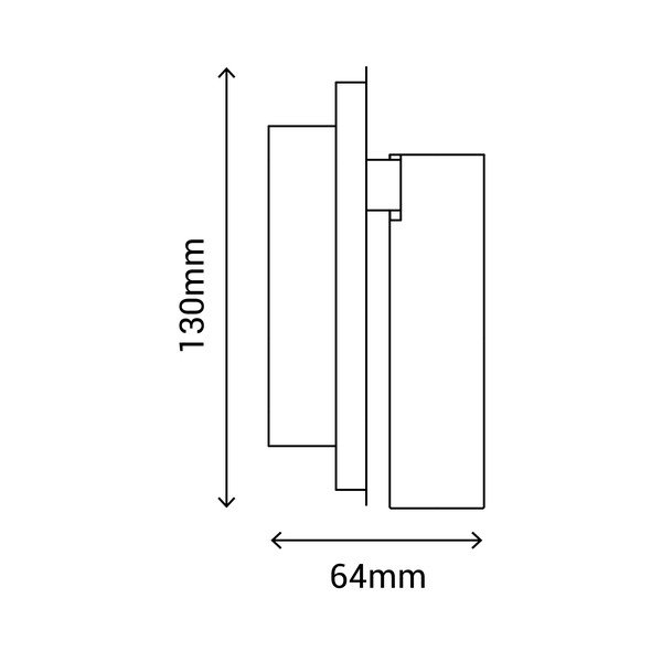 Biały kinkiet SULION Milu, dł. 13 cm-image-4