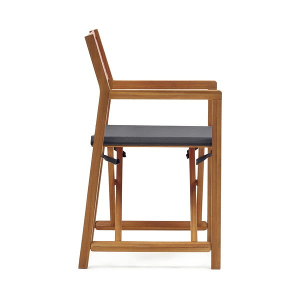 Czarno-naturalne drewniane krzesło ogrodowe Thianna – Kave Home-image-2