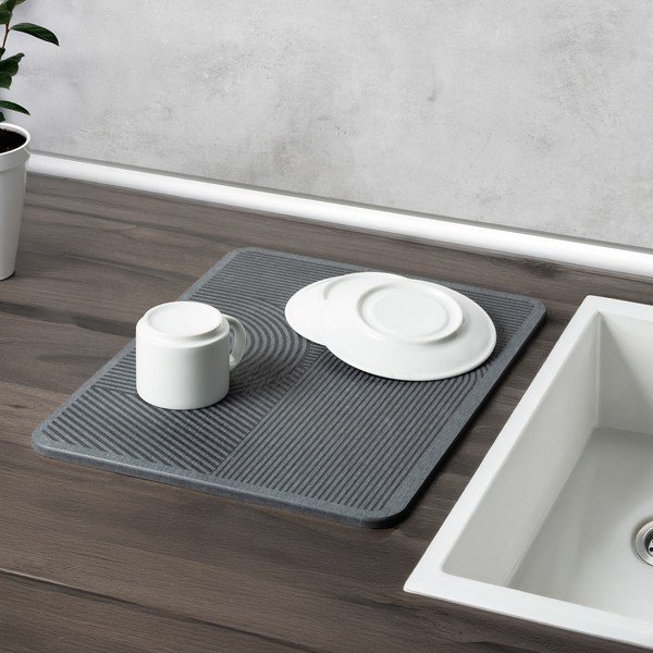 Szara podkładka do naczyń okrzemkowa (z diatomitu) 40x30 cm Damon – Wenko-image-1