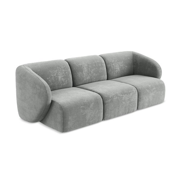 Szara sofa z tkaniny szenilowej 244 cm Lani – Makamii-image-2
