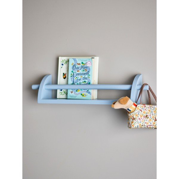 Niebieska półka dziecięca z litego drewna paulowni 60 cm Mingus – Bloomingville Mini-image-1