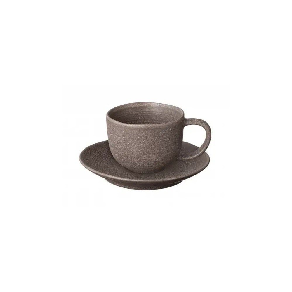 Ciemnobrązowe filiżanki ceramiczne zestaw 2 szt. 190 ml Kumi – Blomus