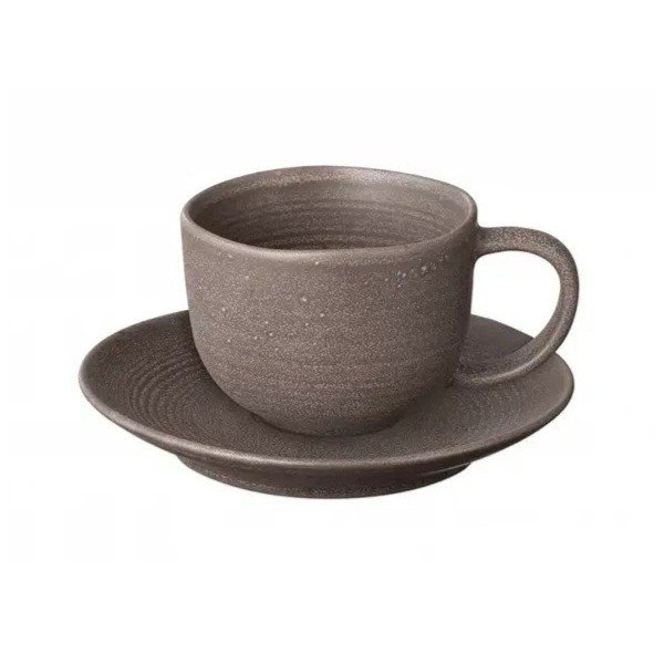 Ciemnobrązowe filiżanki zestaw 2 szt. ceramiczne 190 ml Kumi – Blomus