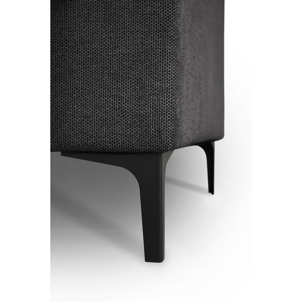 Antracytowy narożnik z tkaniny szenilowej (prawostronny/w kształcie litery U) Fabian – Scandic-image-4