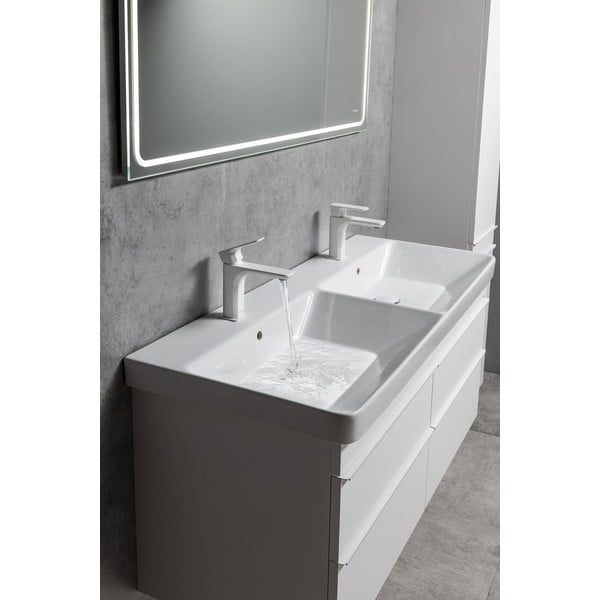 Biała bateria umywalkowa stojąca Spy – Sapho-image-2