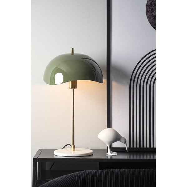 Zielona lampa stołowa (wys. 56 cm) Waved Dome – Leitmotiv-image-1