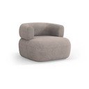 Beżowy fotel z materiału bouclé Jenny – Micadoni Home
