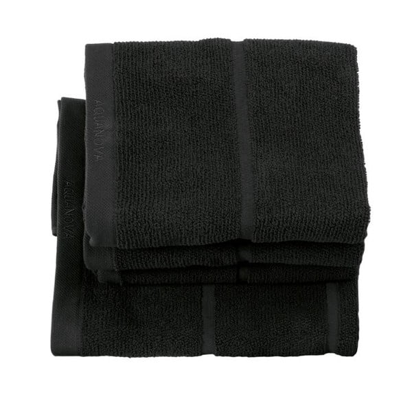 Czarny ręcznik Aquanova Adagio, 55x100 cm