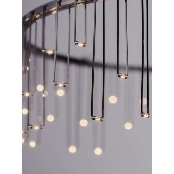 Aluminiowa lampa wisząca LED ze ściemniaczem w kolorze srebra z połyskiem ø 65 cm Stellar – Nova Luce-image-2