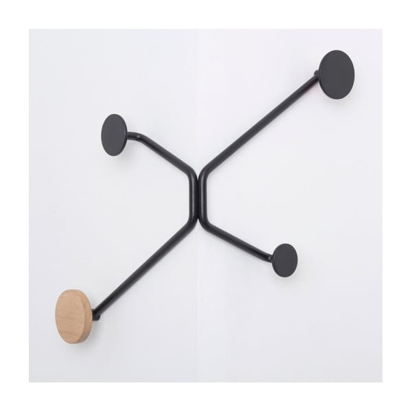 Czarny wieszak ścienny na zewnętrzny róg Gazzda Hook-image-2