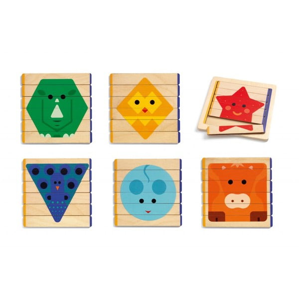 Dziecięce drewniane puzzle Djeco Animale