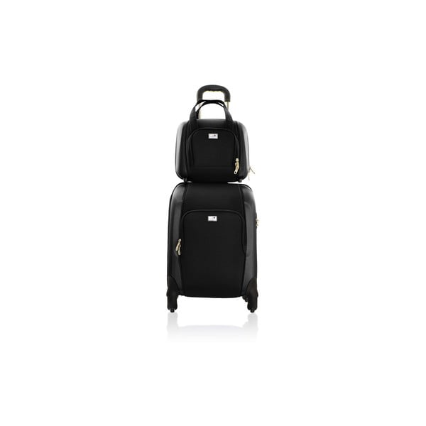 Komplet walizki i torby podróżnej Vanity Black