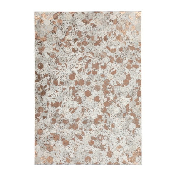 Kremowy skórzany dywan Daz, 80x150cm