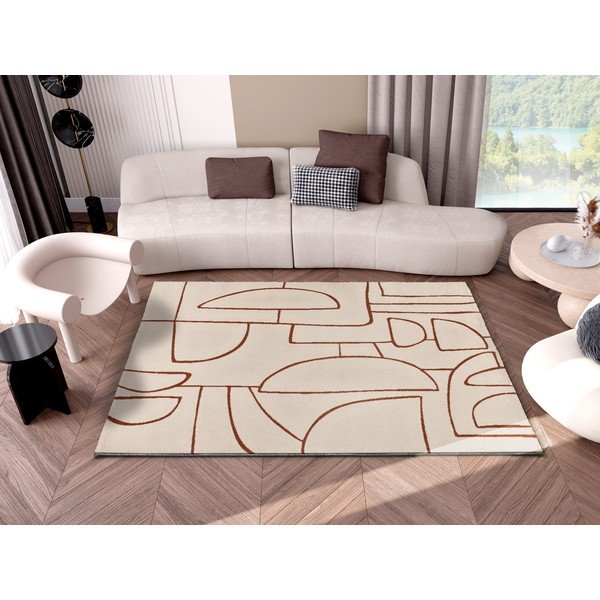 Ceglasto-kremowy dywan 80x150 cm Beruti – Universal-image-1