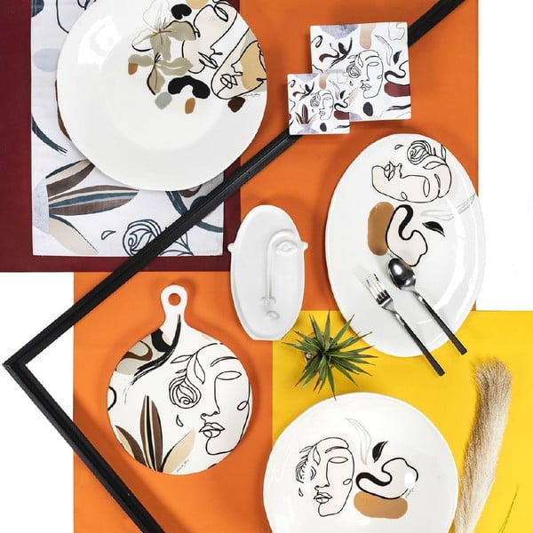 Ceramiczny talerz do serwowania VDE Tivoli 1996 Face to Grey, 38 x 27,5 cm-image-4