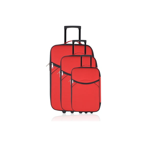 Komplet 3 walizek Valis Red